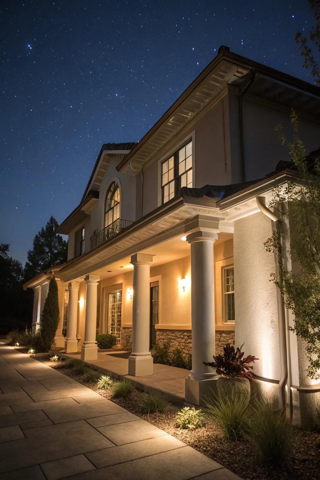 Make your home's architecture stand out with strategic lighting.