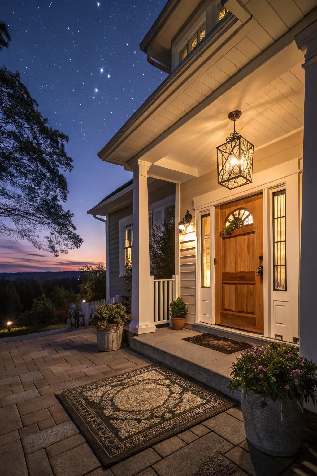 Welcome guests with a charming porch light.