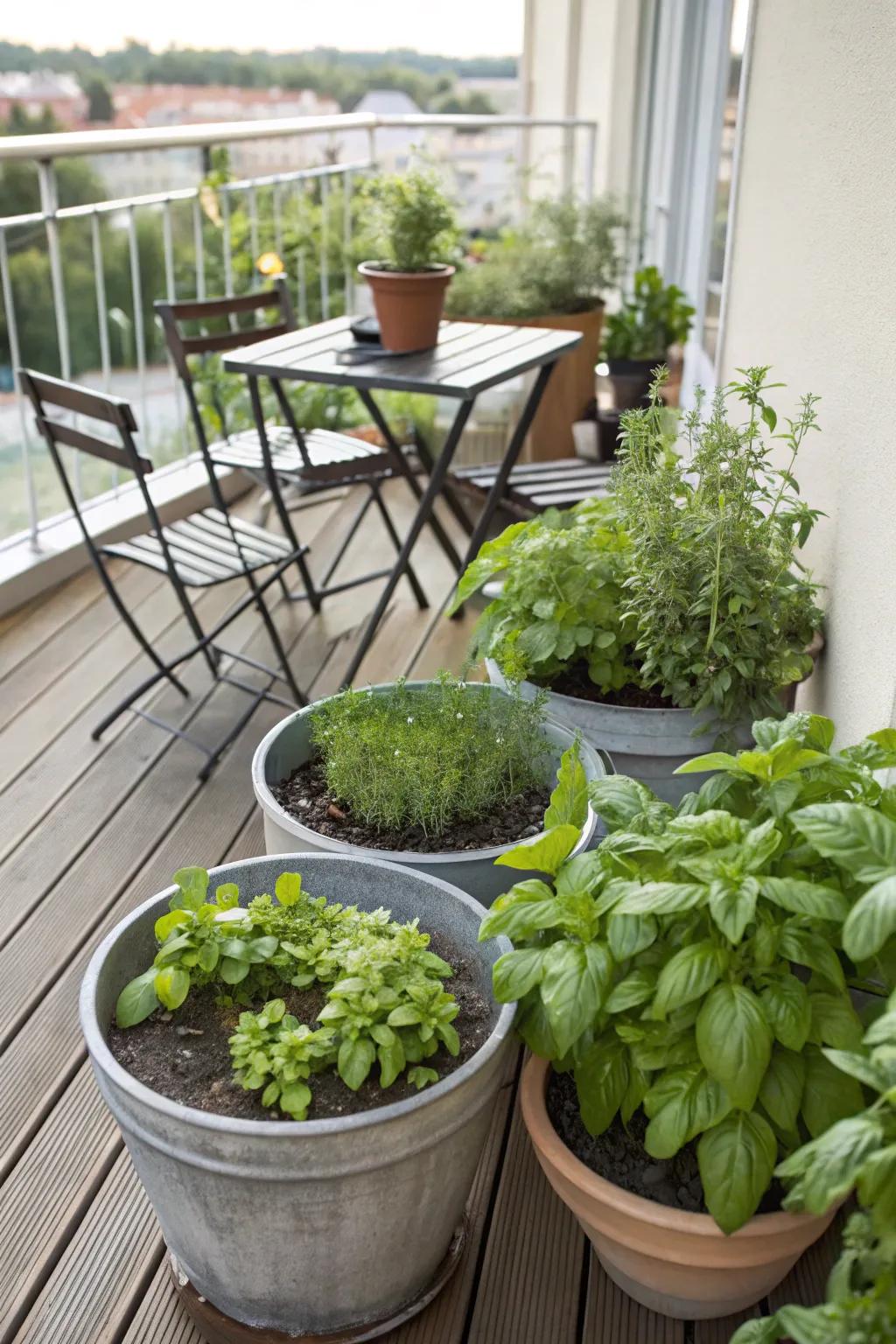 An edible garden on your deck is both beautiful and practical.