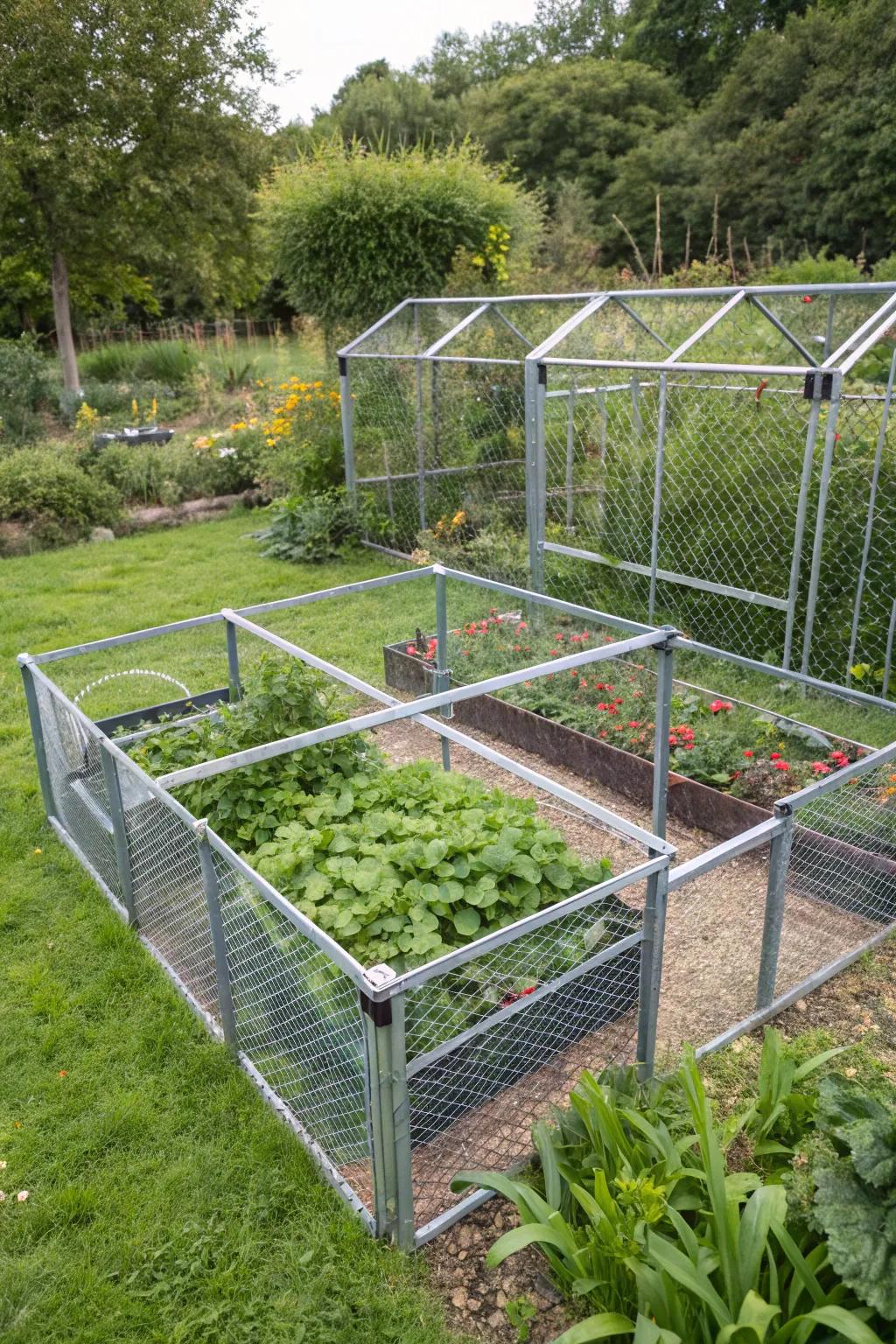 A versatile and customizable modular crop cage system.