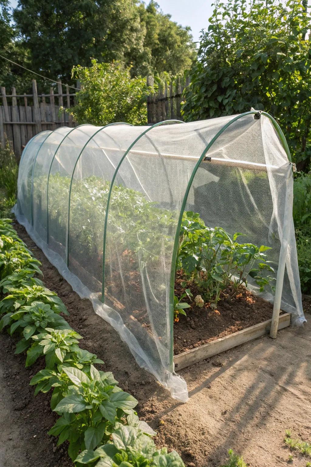 Weather-resistant netting for all-season protection.