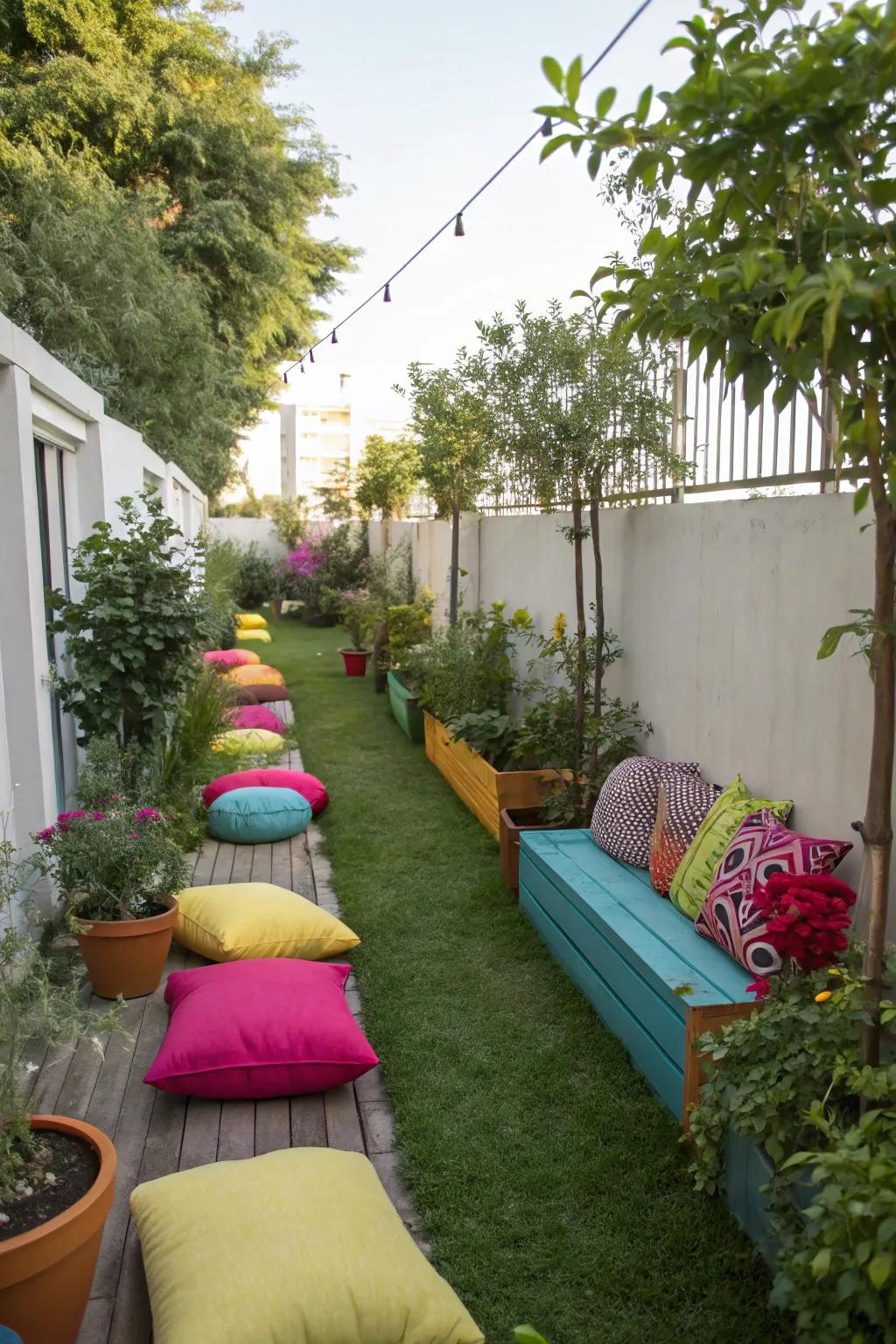 Colorful accents bring life and cheer to gardens.