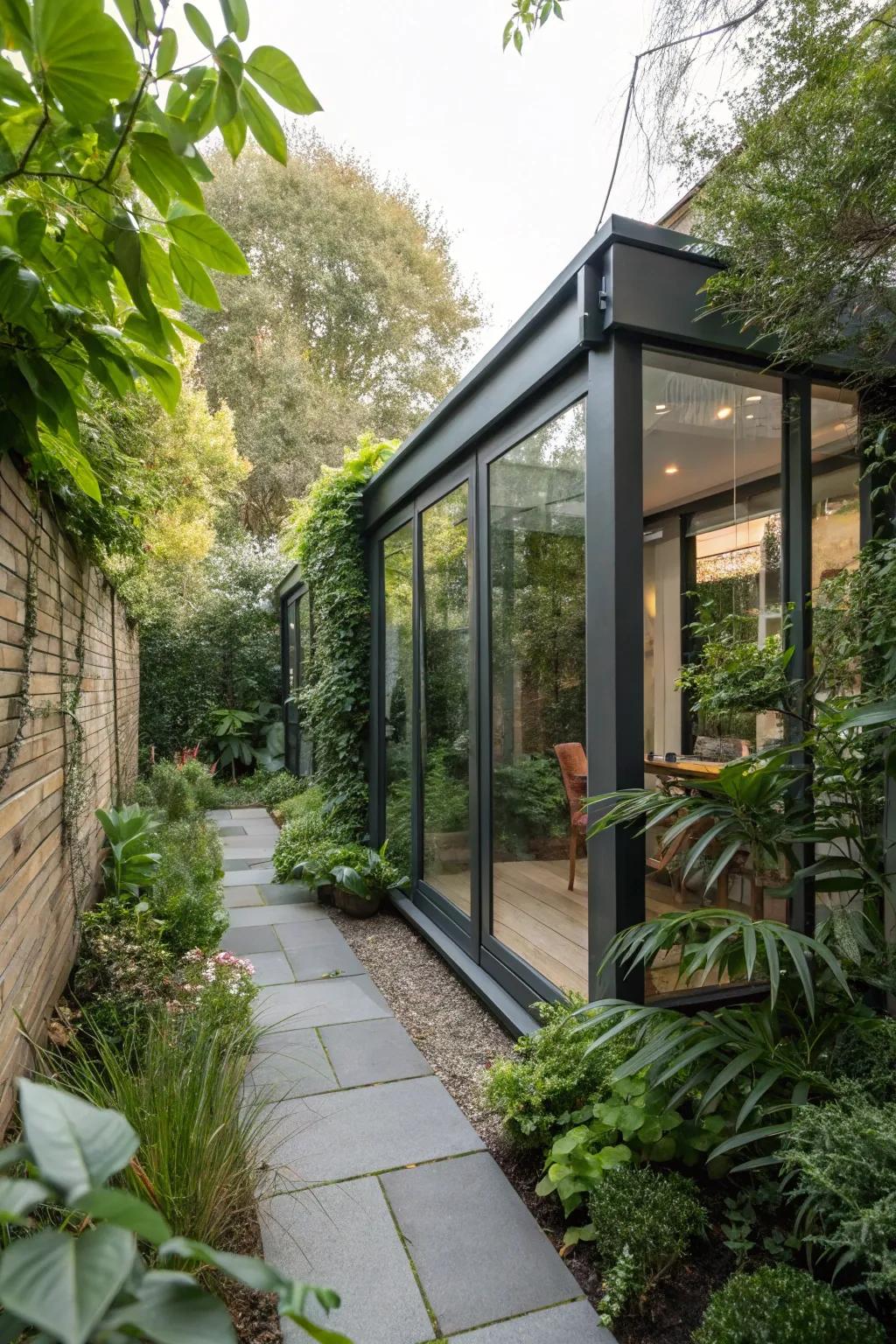A garden room expands living space with style.