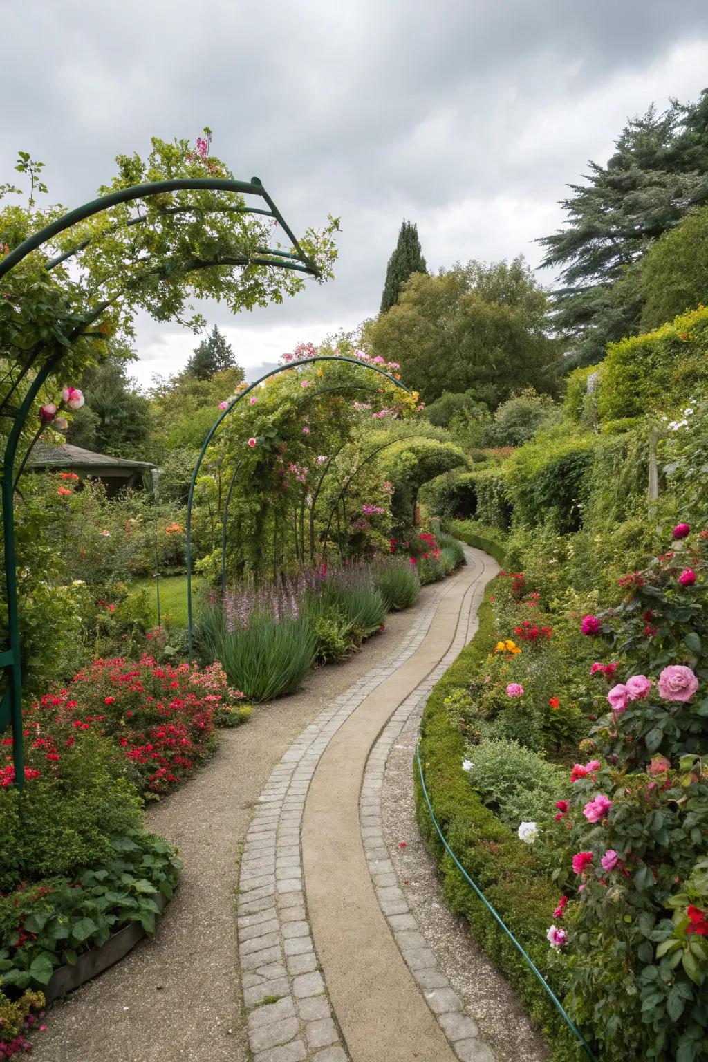 Curved designs bring fluidity to narrow spaces.