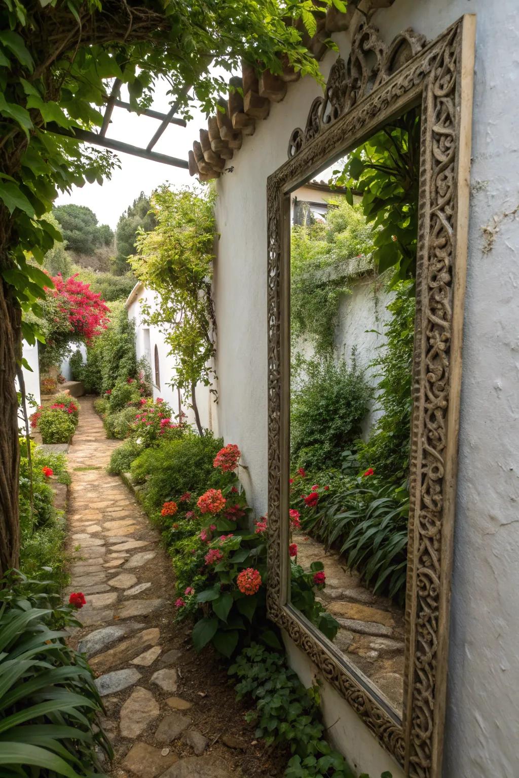 Mirrors visually expand space and amplify light.