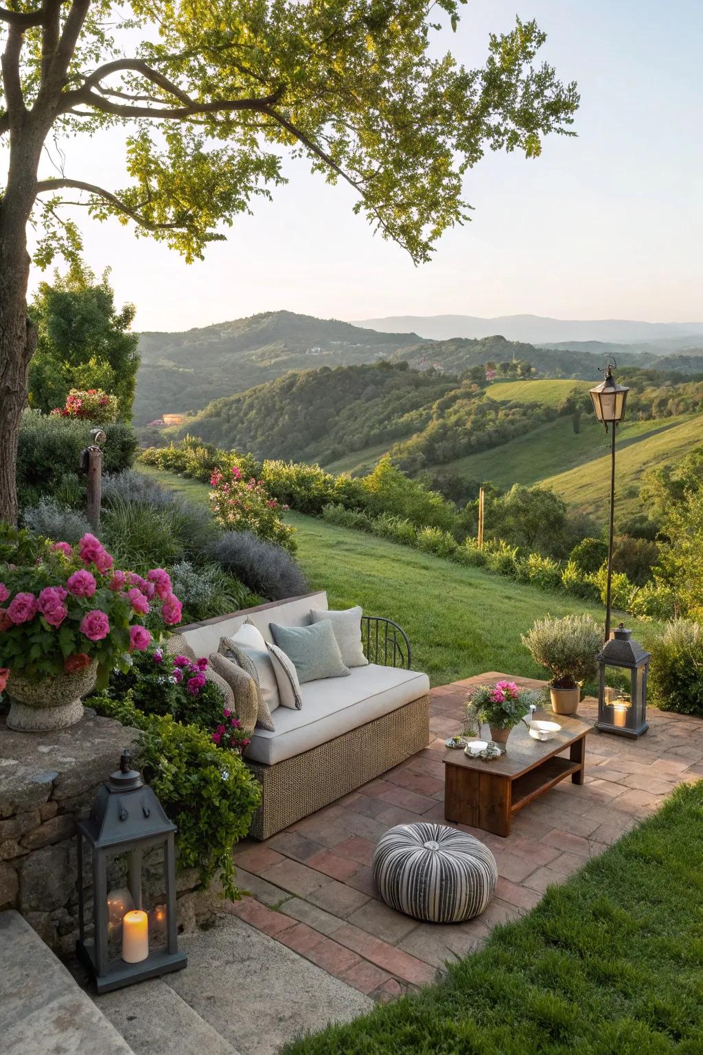 Seating areas perfectly positioned for stunning garden views.