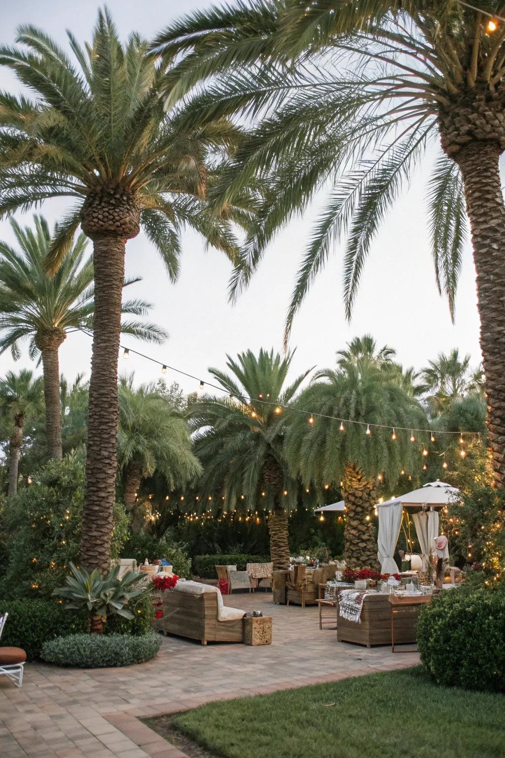 Host memorable gatherings under the palms.