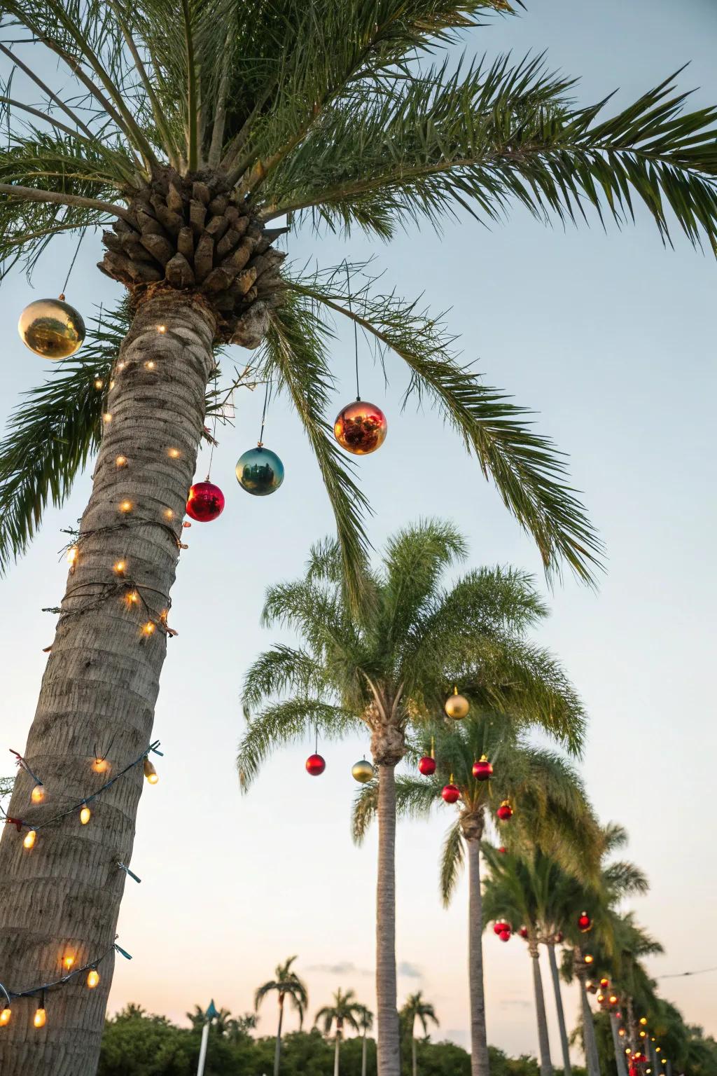 Decorate with ornaments for holiday cheer.