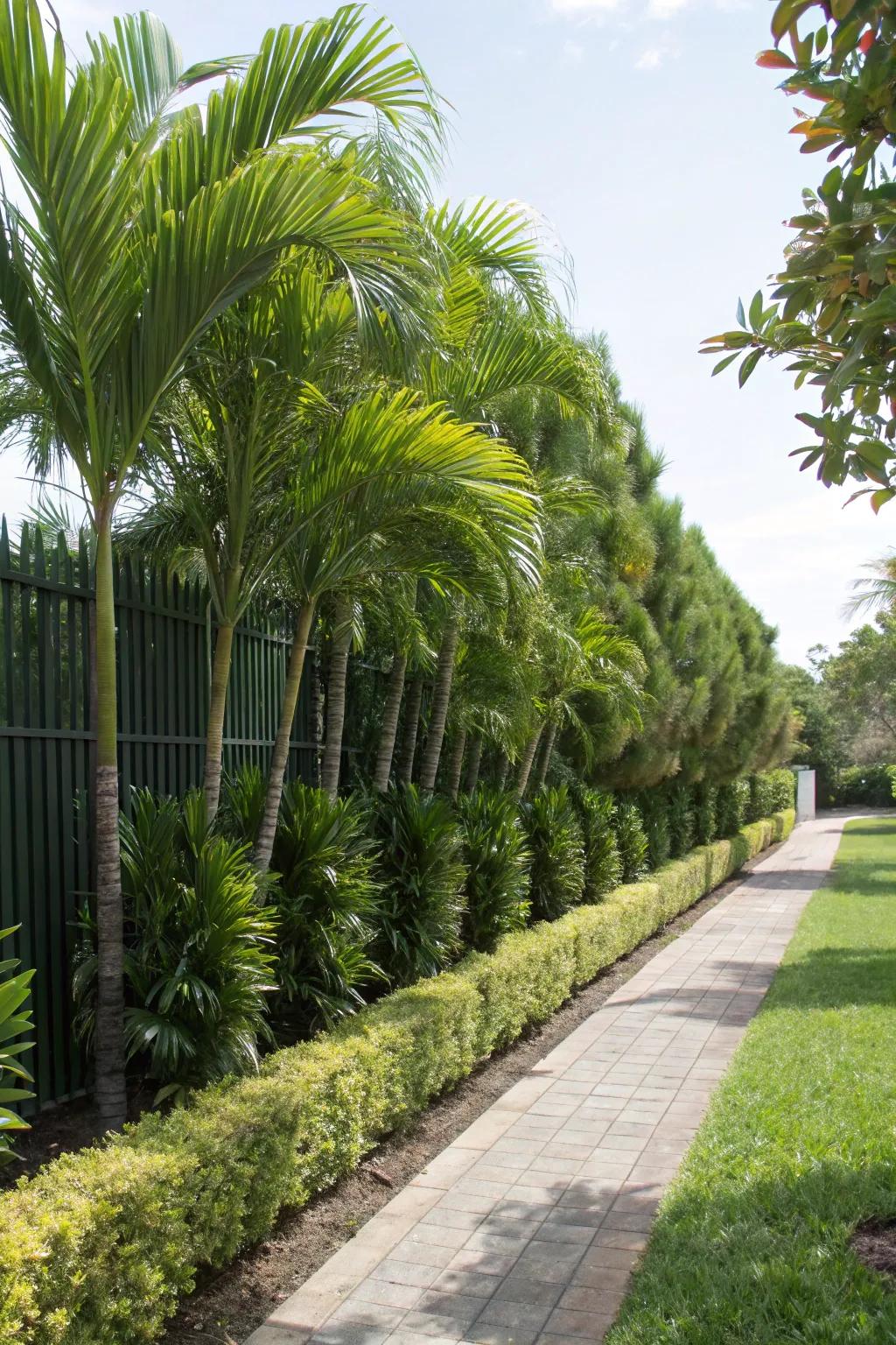 Ensure privacy with a palm screen.