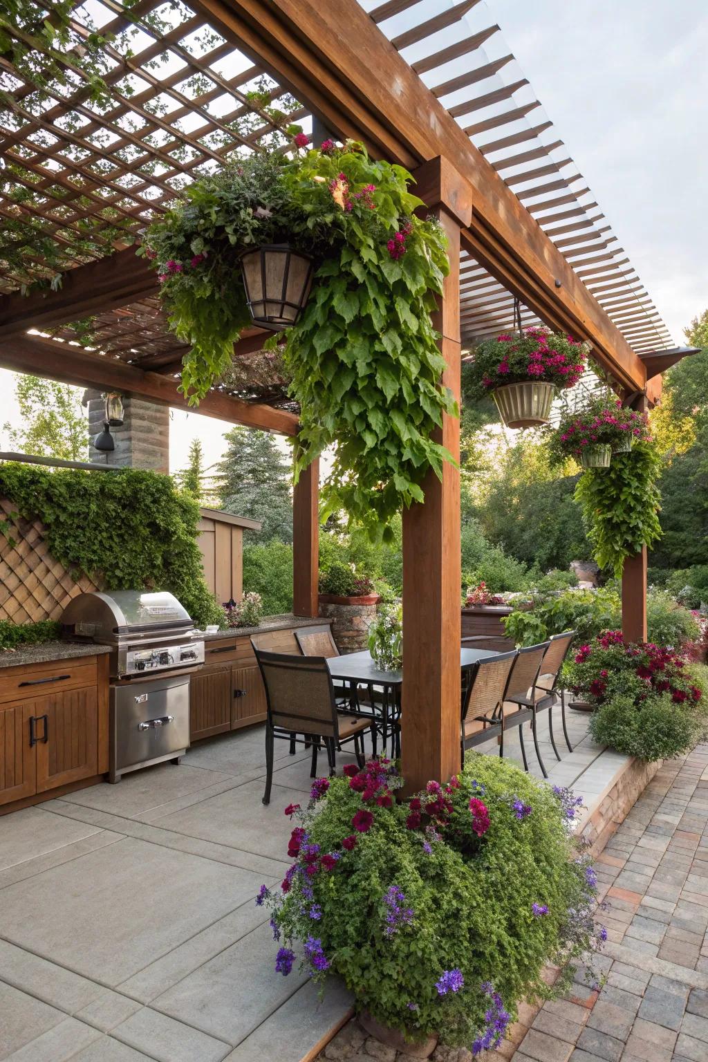 Artistic touches make your pergola a standout outdoor space.