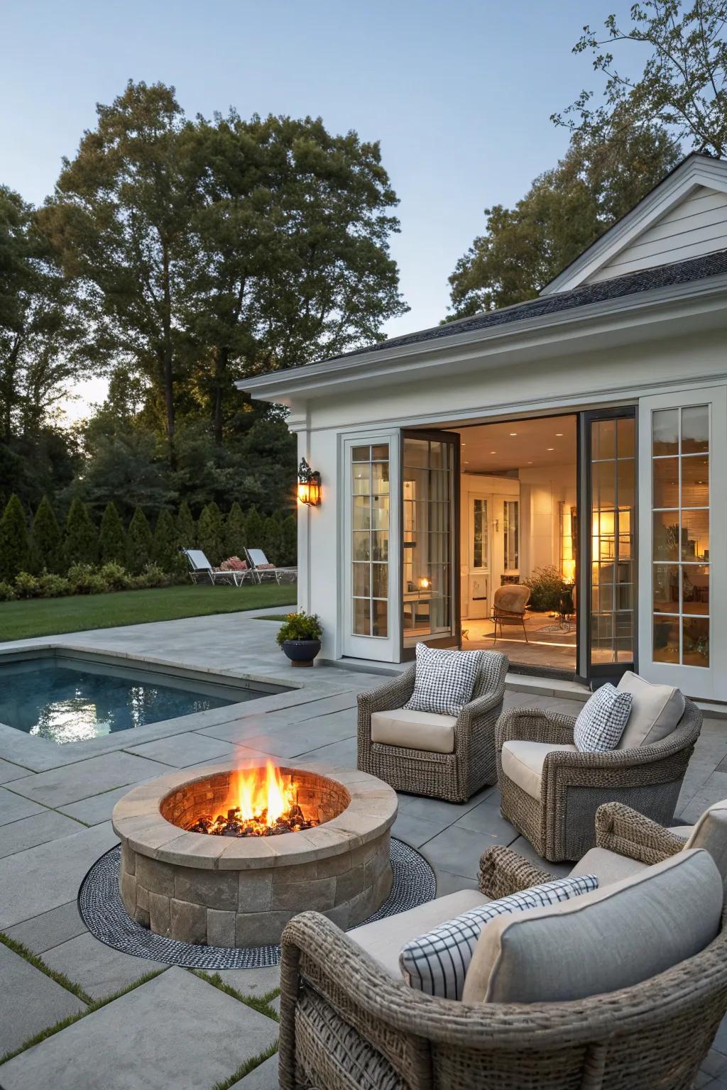 Warm up with a cozy fire pit.