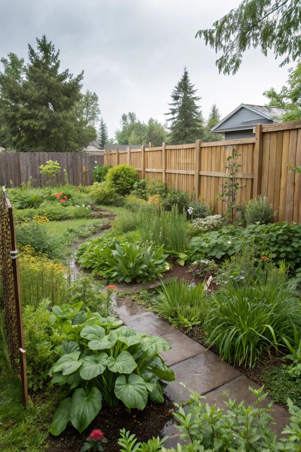 Native plants adapt beautifully to local wet conditions.