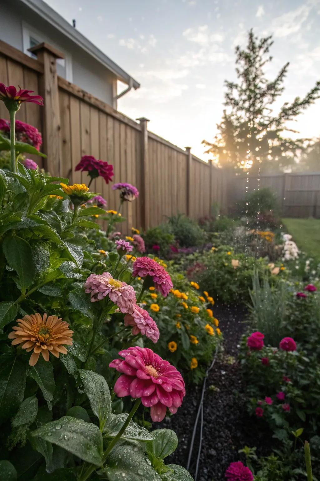 Colorful plants add vibrancy to any soggy garden spot.
