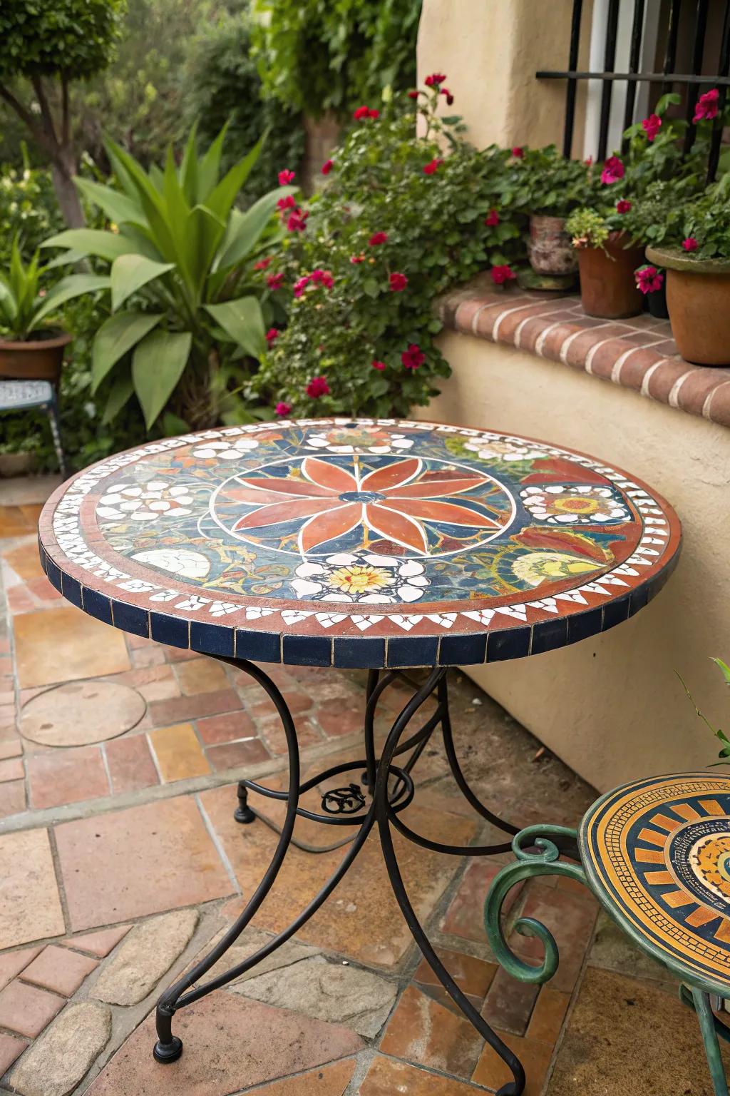 Add artistry with a mosaic table masterpiece.