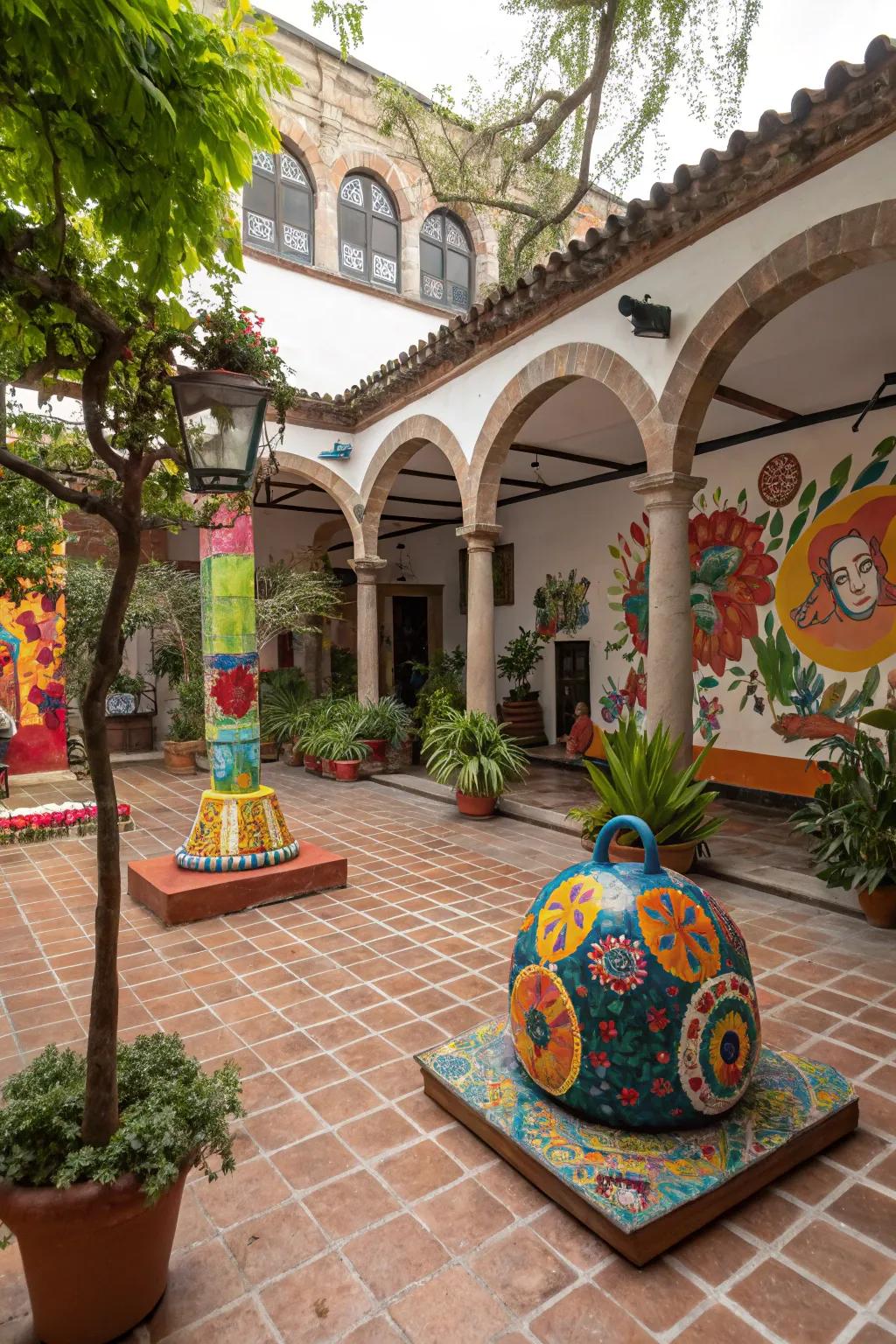 Add character with unique outdoor art.