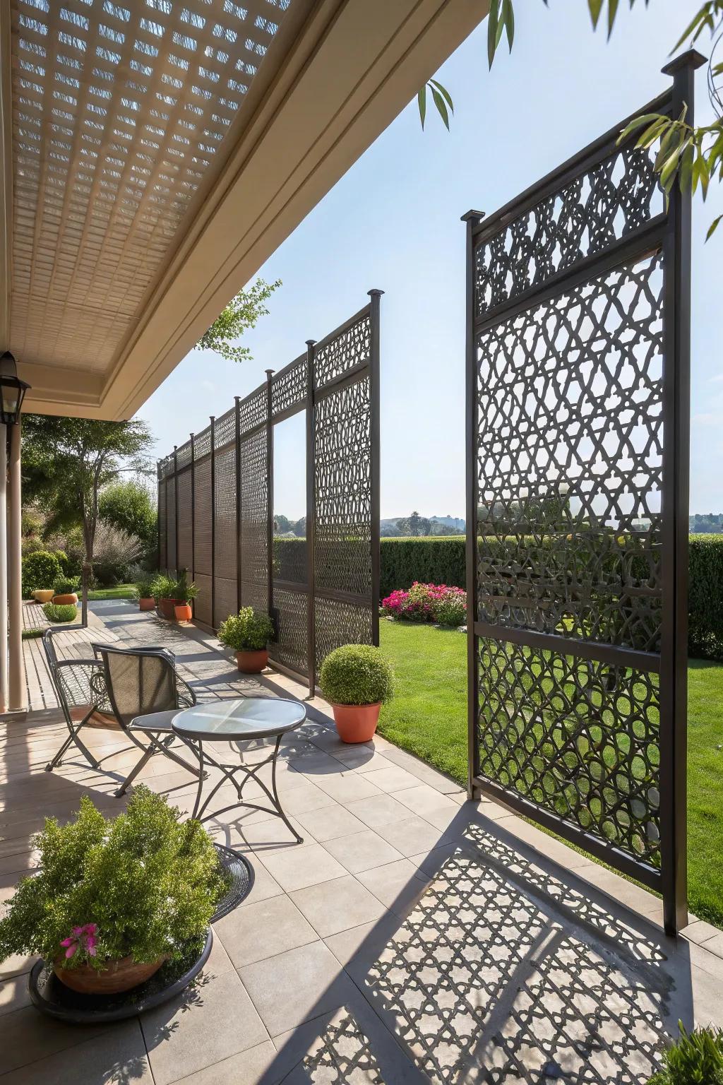 Decorative panels can transform your fence into a work of art.