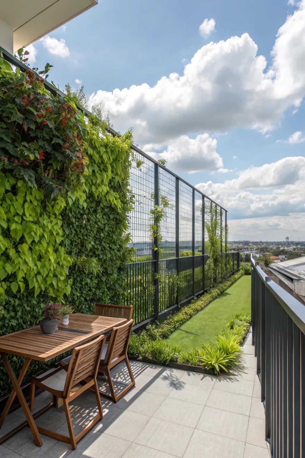Living walls create a vibrant and eco-friendly fence design.