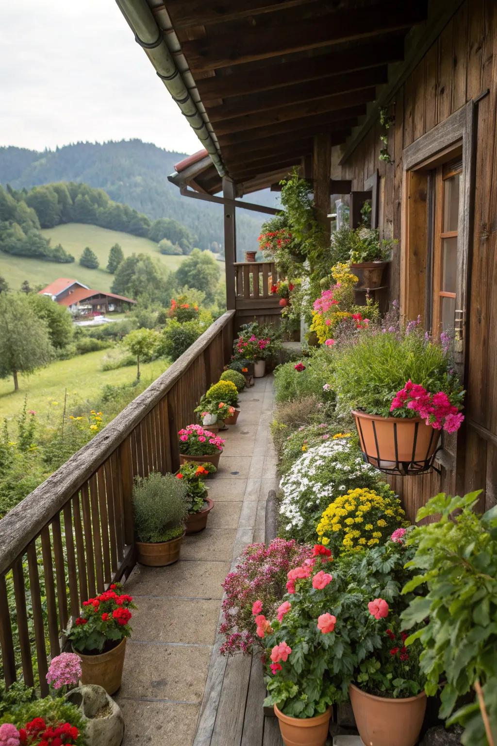 Potted plants bring life to any outdoor space.