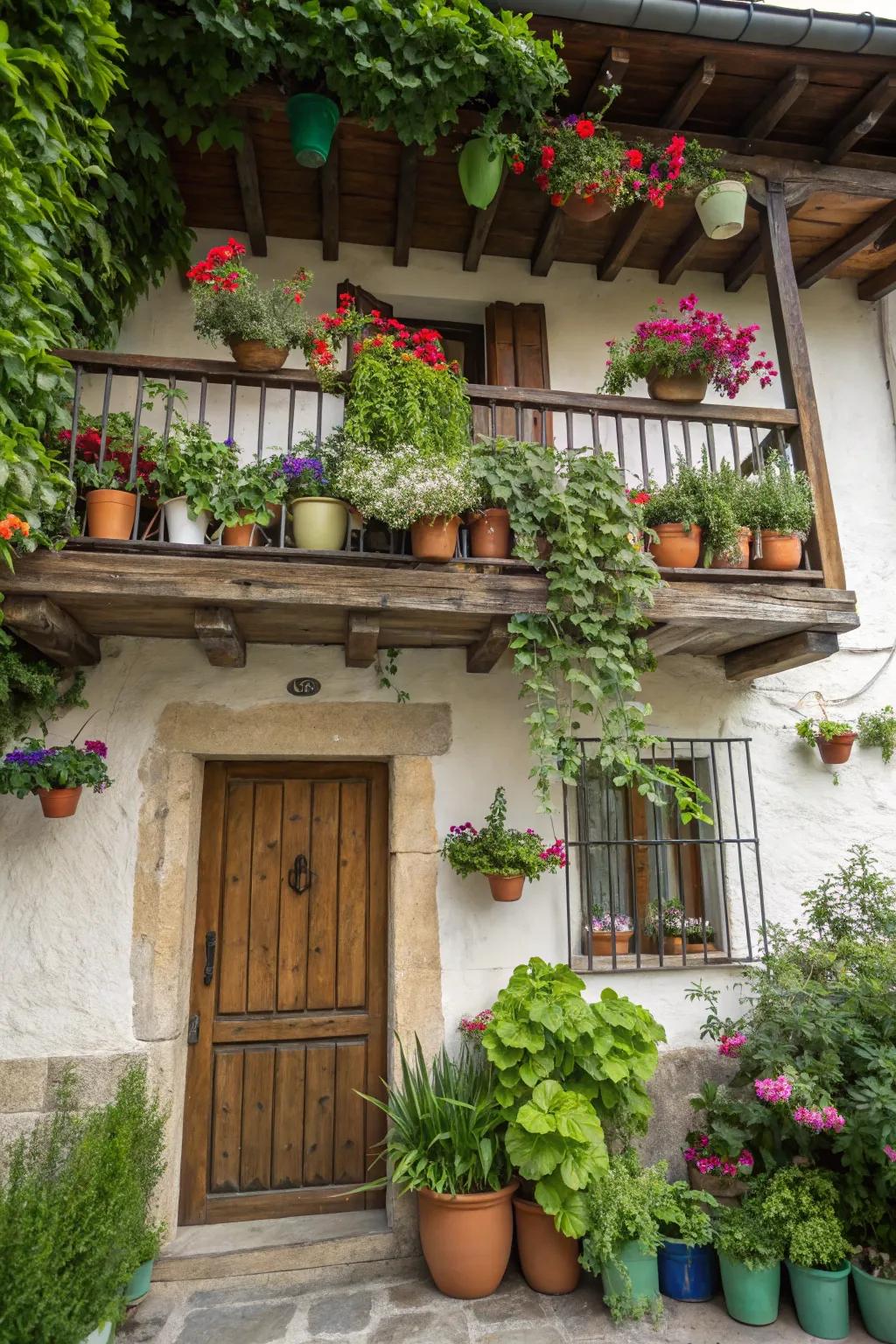 Vertical gardens are space-efficient and lush.