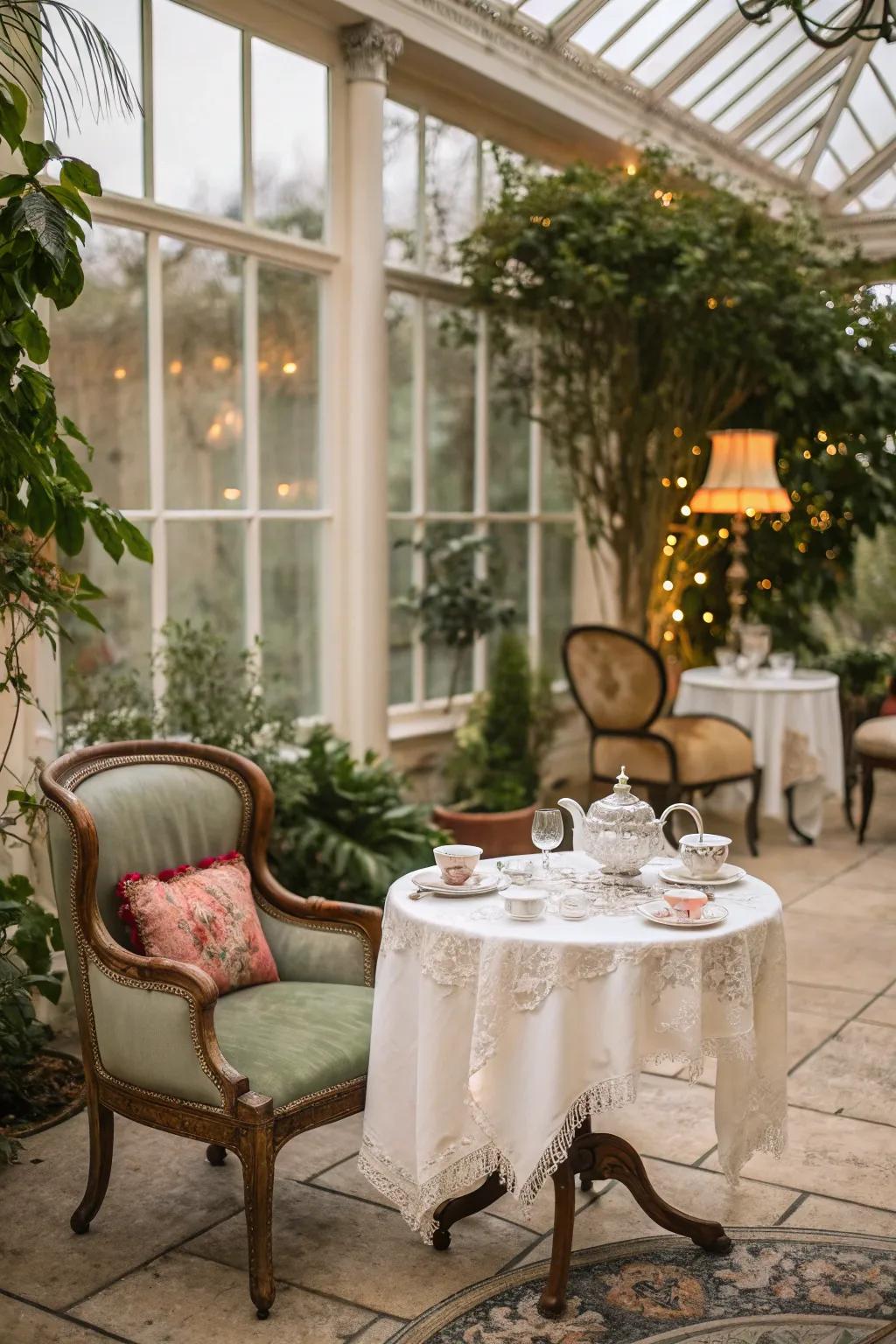 A charming tea room for leisurely afternoons.
