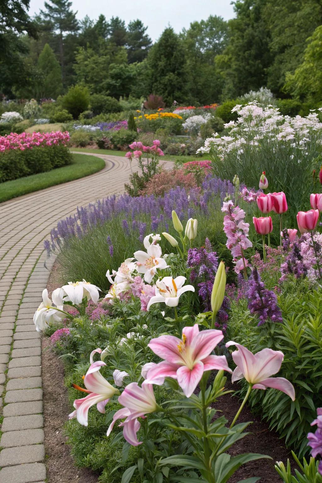 Brighten your garden with a mix of vibrant flowers.