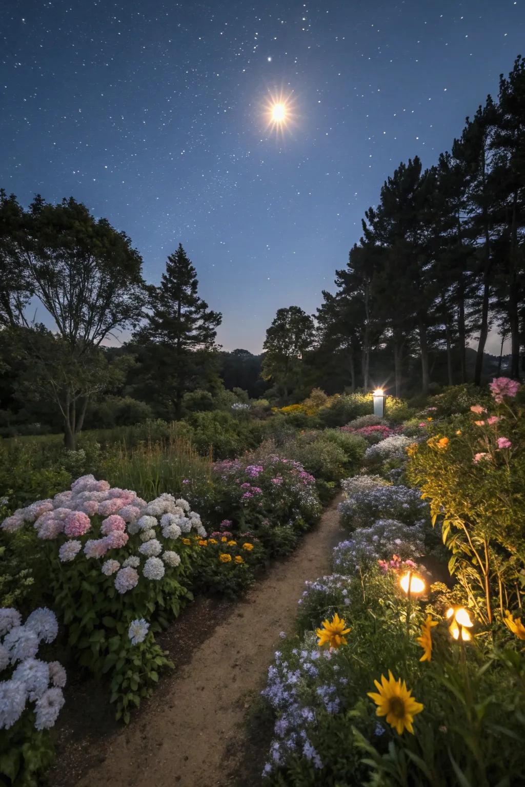 Experience nighttime magic with a moon garden.
