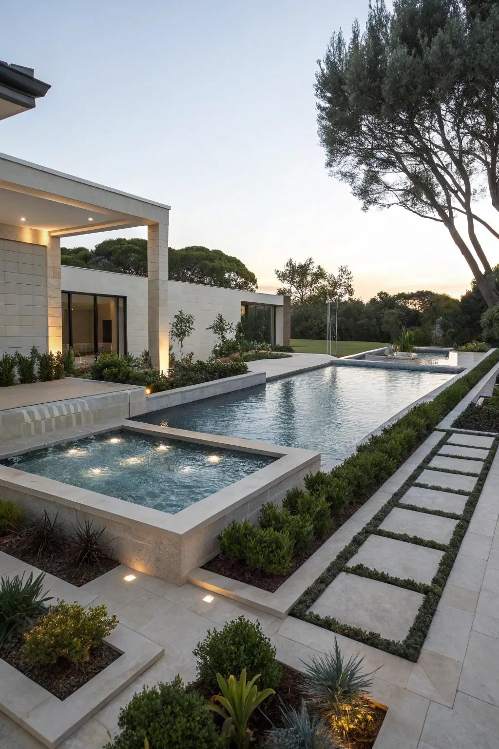 Geometric designs emphasize modern aesthetics.