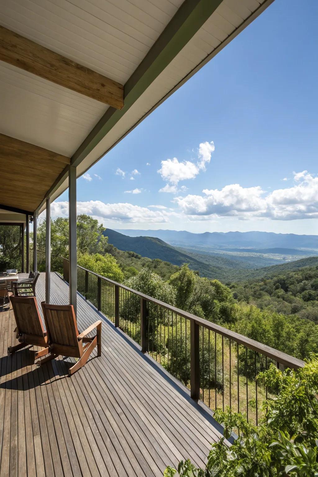 Stunning views under a thoughtfully designed deck overhang.
