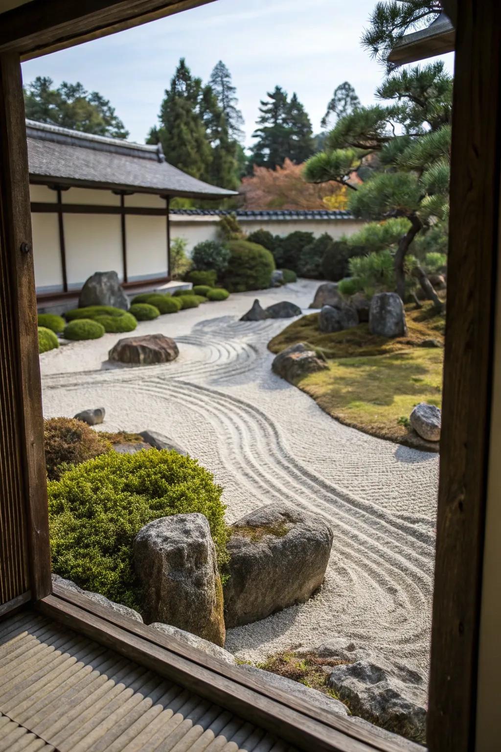 Framing a view creates a focal point for contemplation.