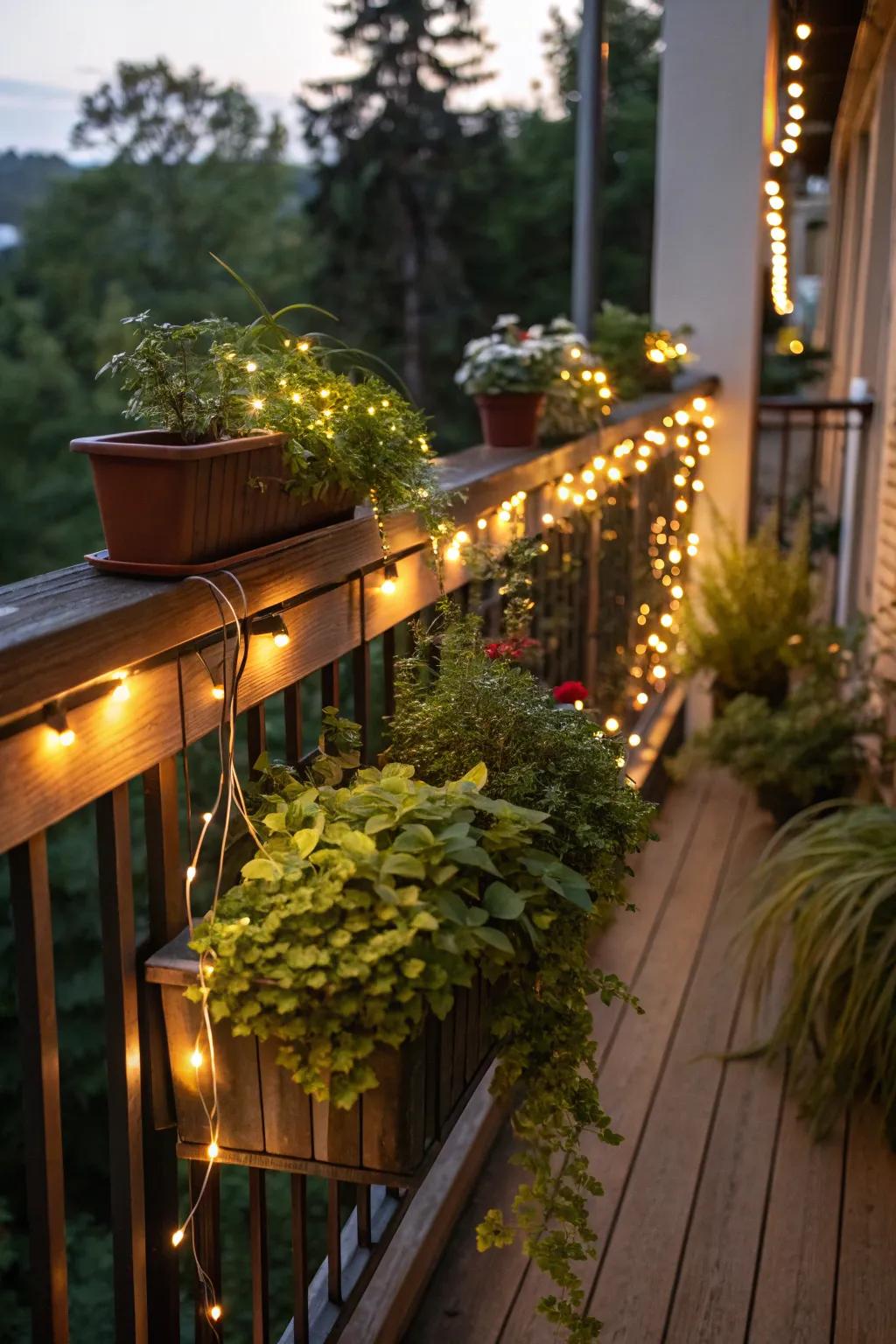 Evening enchantment with lighting elements.