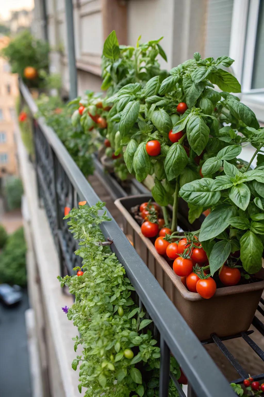 Edible delights accessible right on your railing.