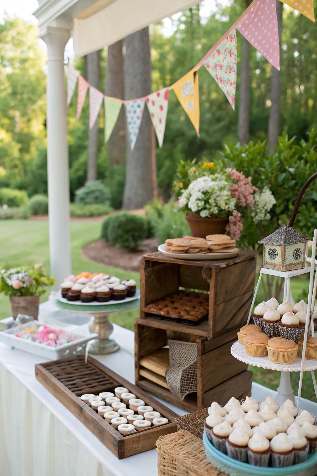 A surprise dessert station ends the evening on a sweet note.