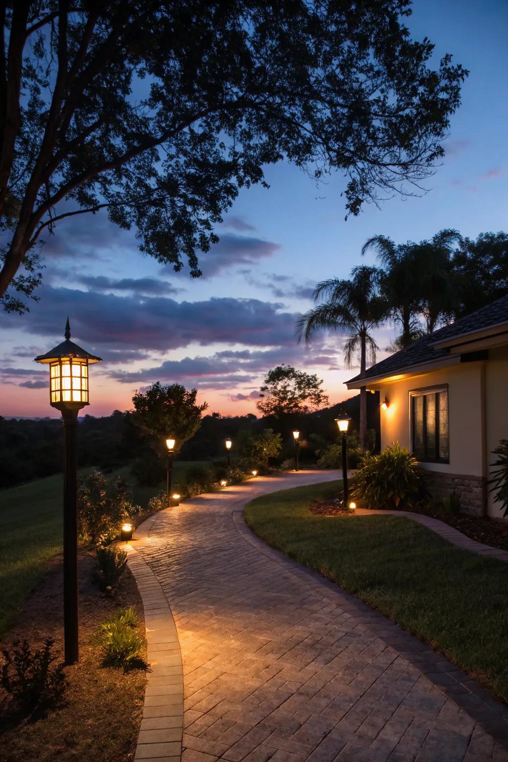 Enhance safety and style with solar path lighting.