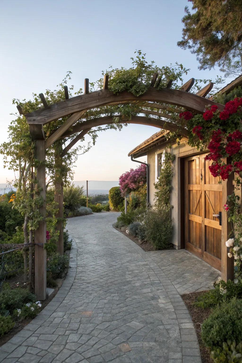 Welcome guests with a stylish decorative gateway.