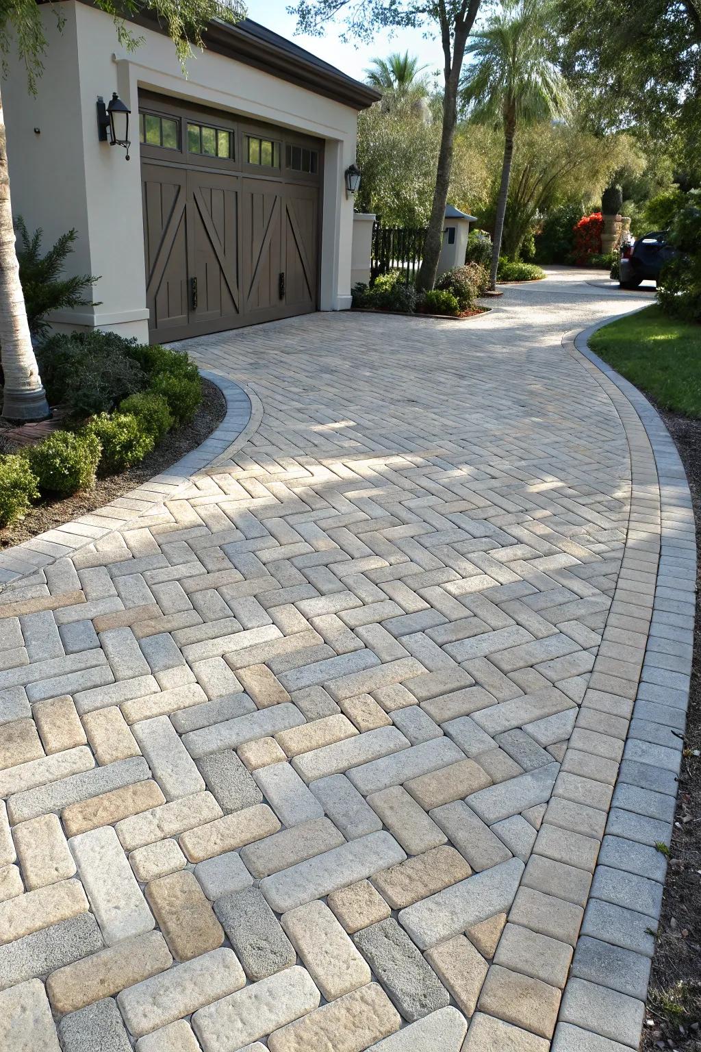 Add character with patterned paving stones.