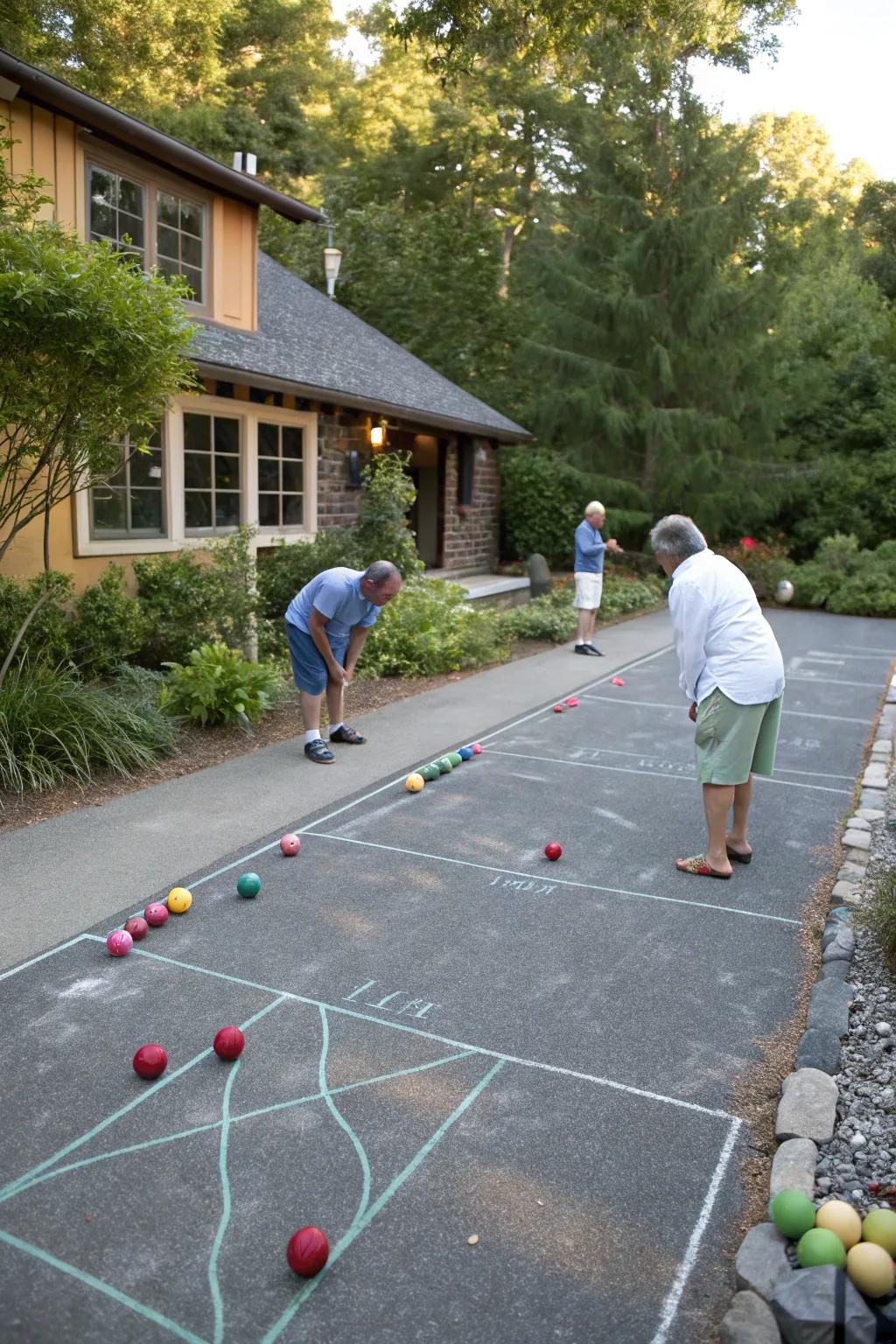 Combine fun and functionality with a bocce ball court.