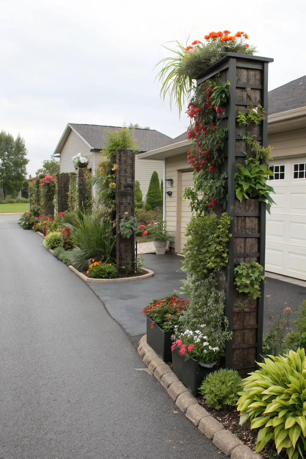 Add greenery without losing space with vertical gardens.