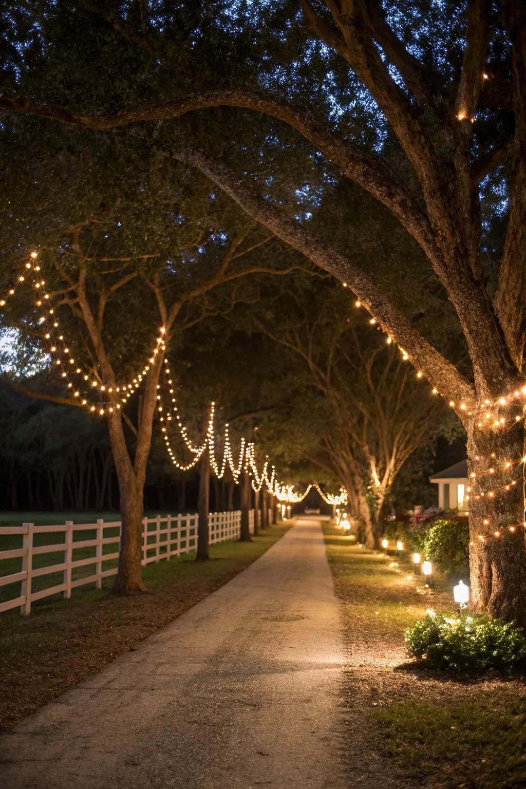 Enchant your space with whimsical fairy light drapes.