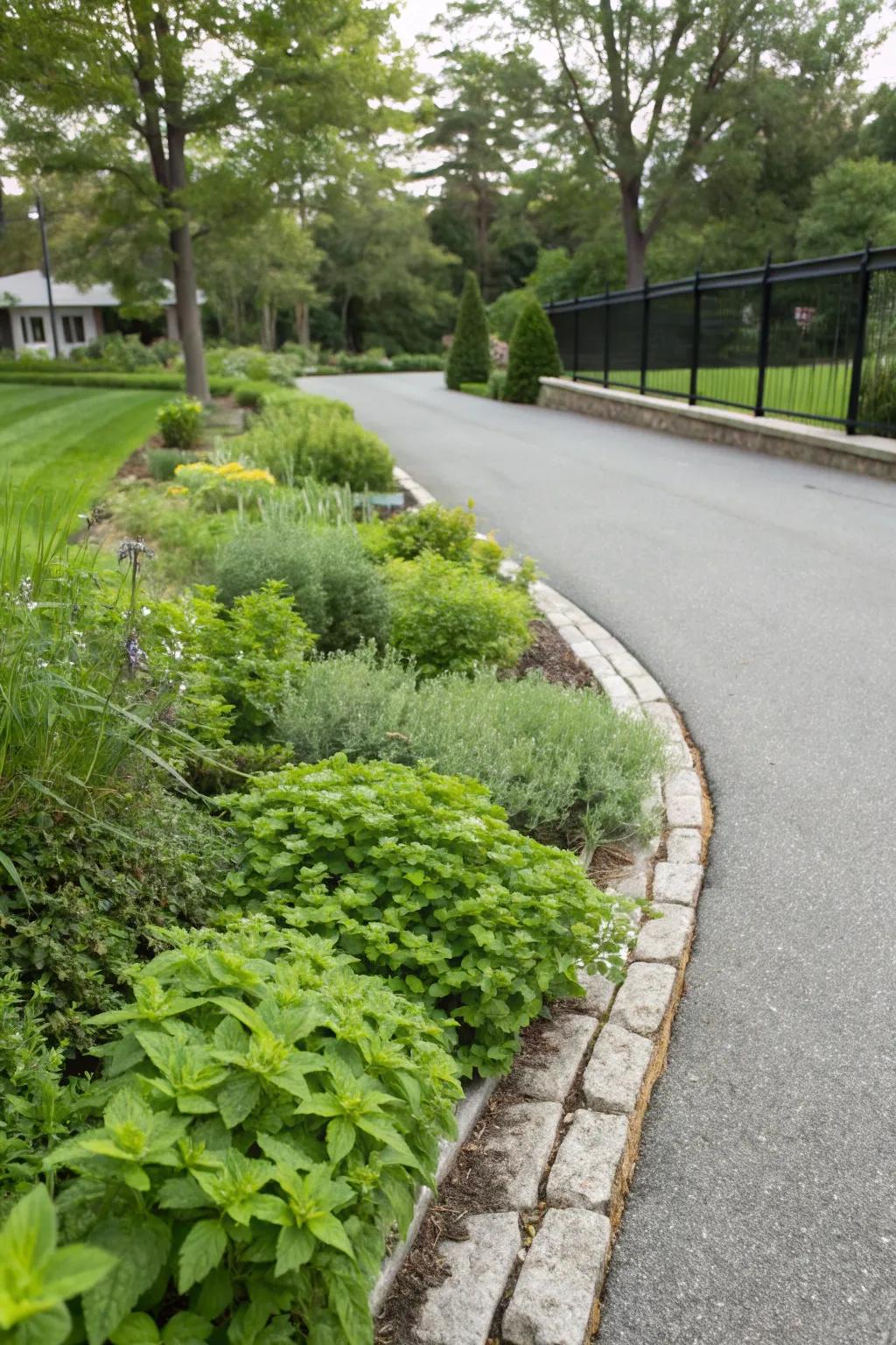Combine beauty and utility with perennial herb edges.