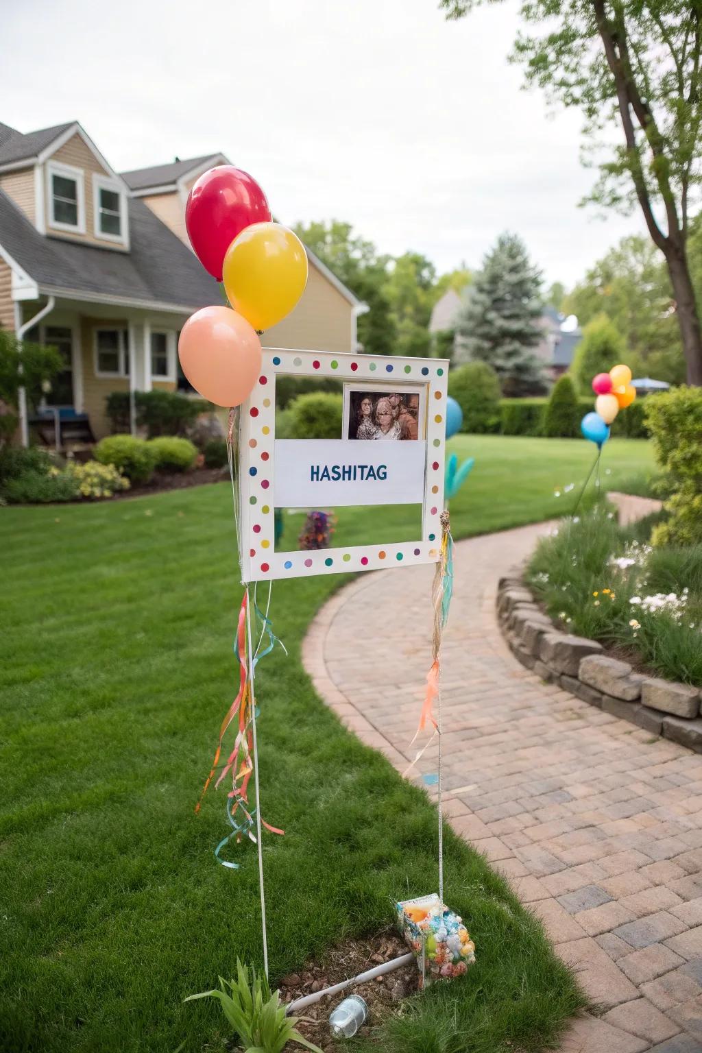 Interactive signage for photo opportunities.