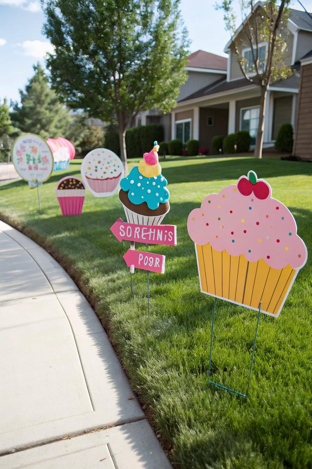 Whimsical cupcake and cake shapes for added fun.