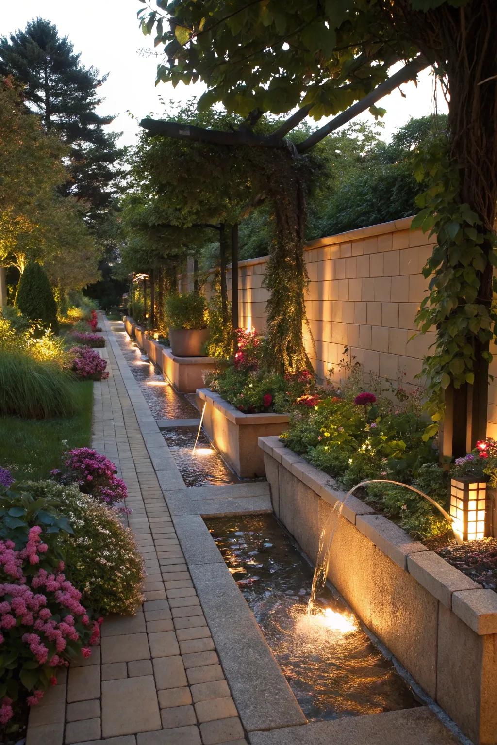 Integrated features for an enchanting walkway.