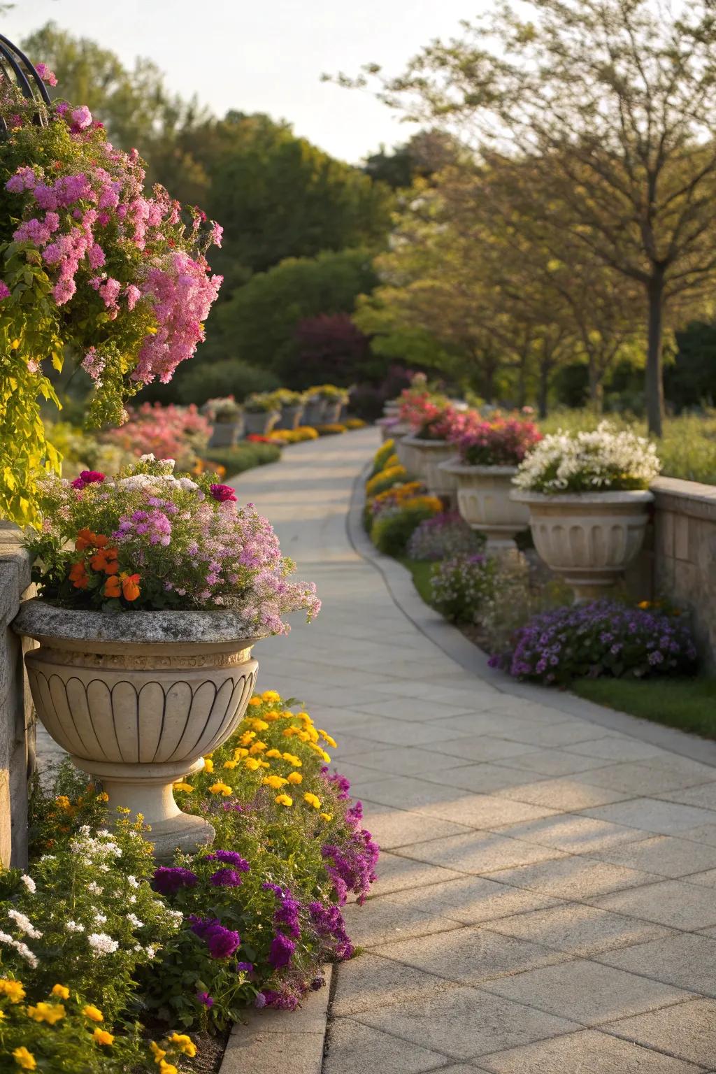 Wildflower borders for a natural look.