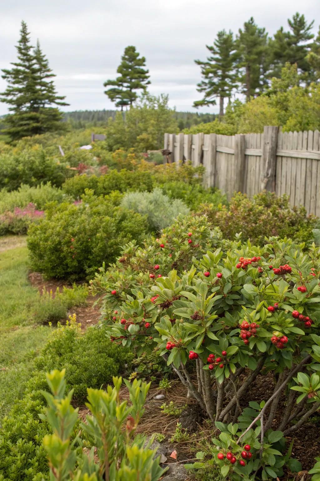 A garden featuring native Maine plants for easy maintenance.