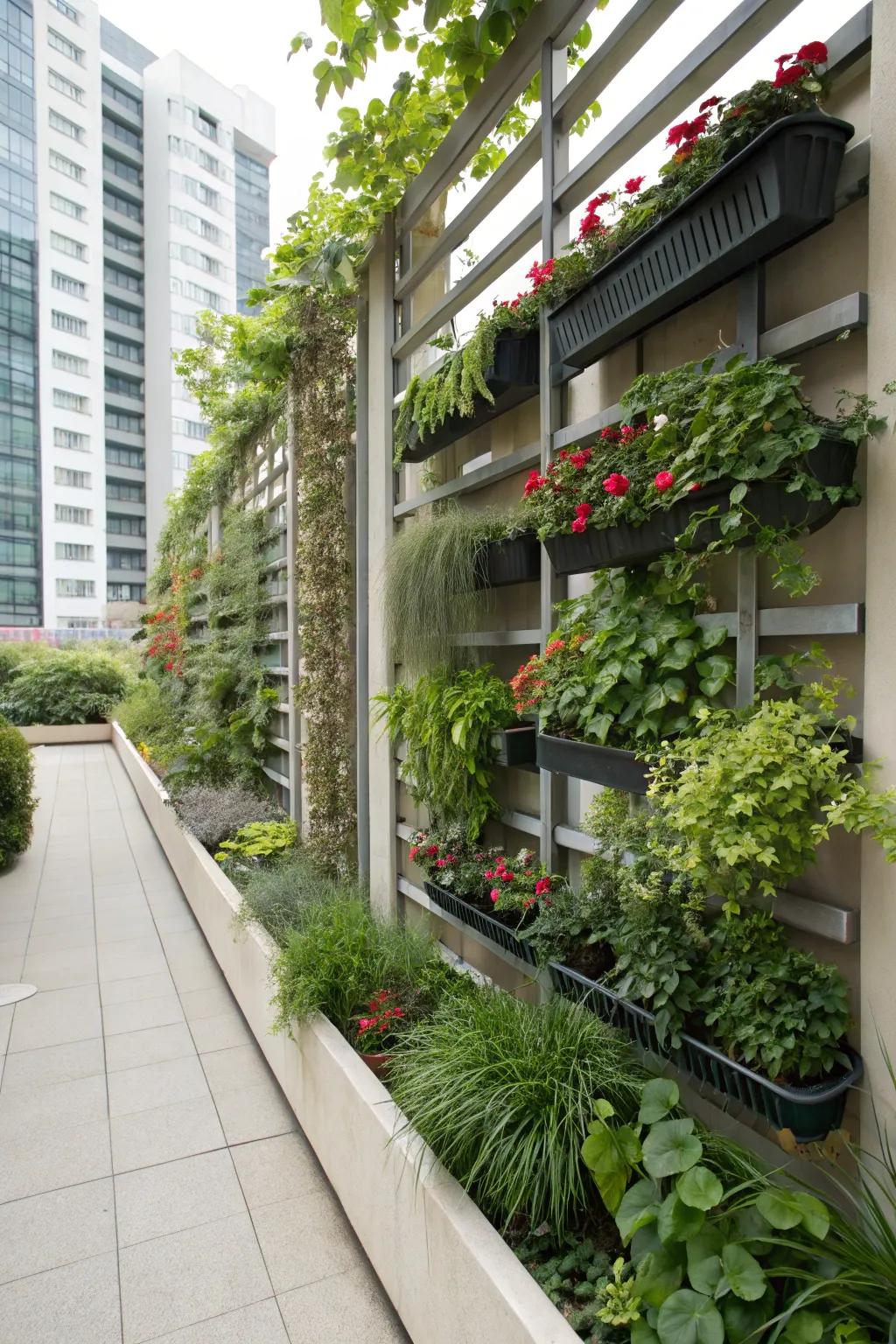 Vertical gardening making the most of limited space.