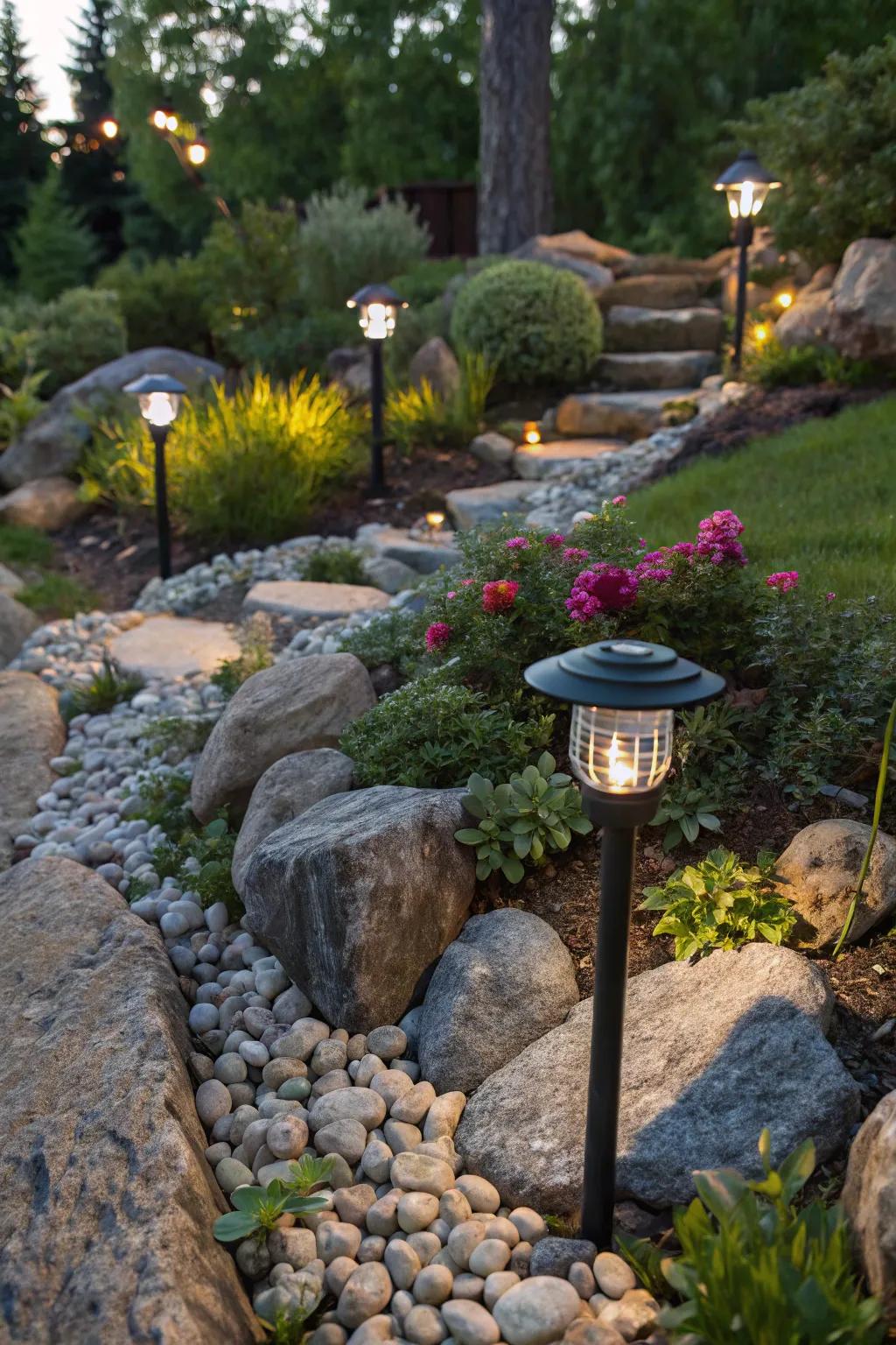 Solar stake lights are an eco-friendly lighting solution.