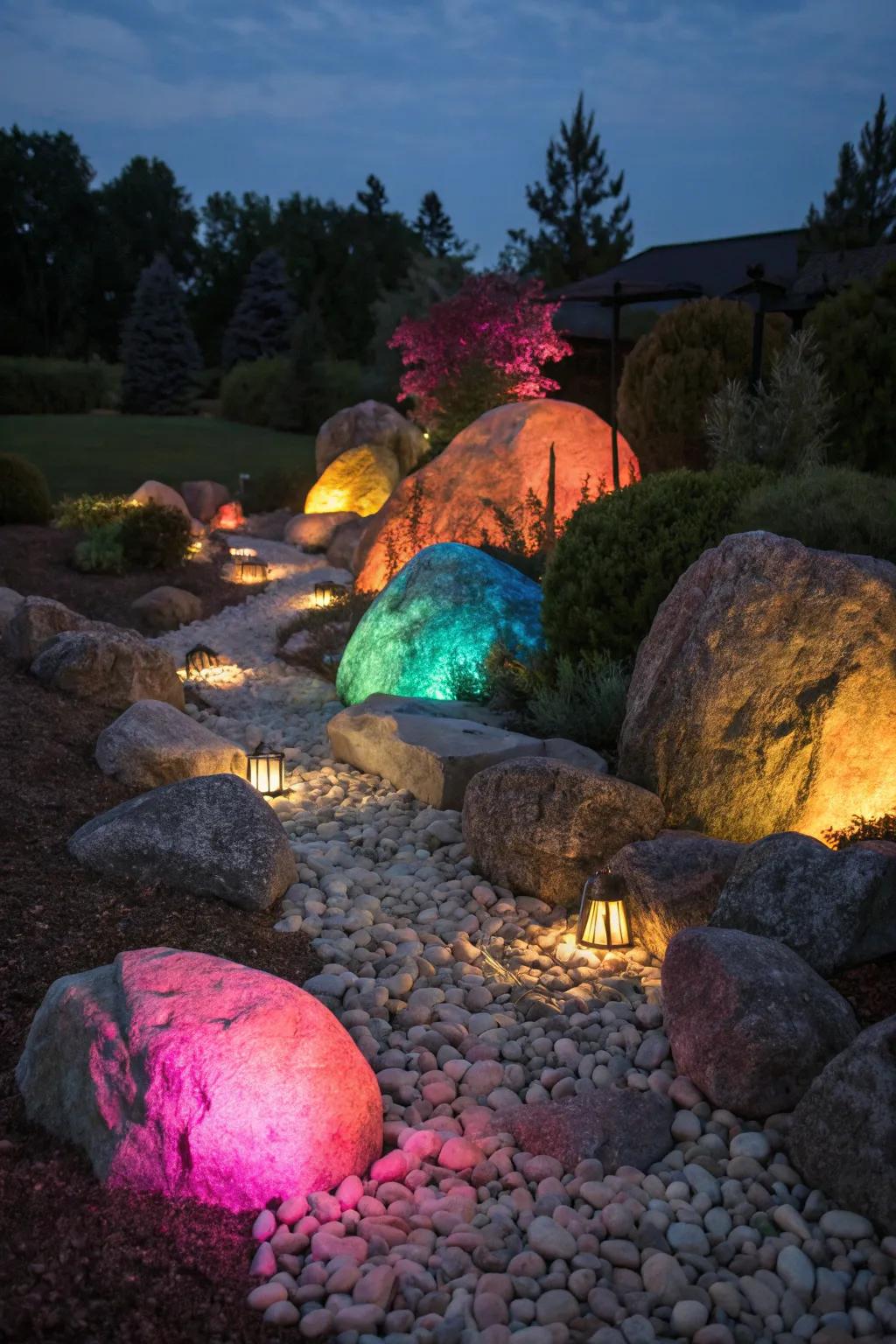 Color-changing LEDs add a playful touch.