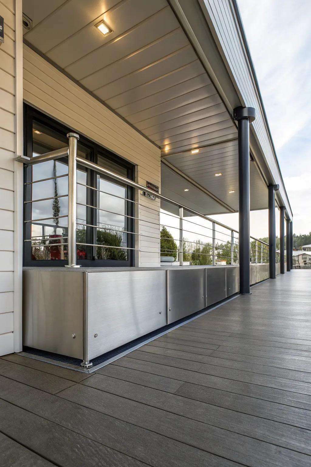 Modernize your space with sleek and easy-to-maintain metal skirting.