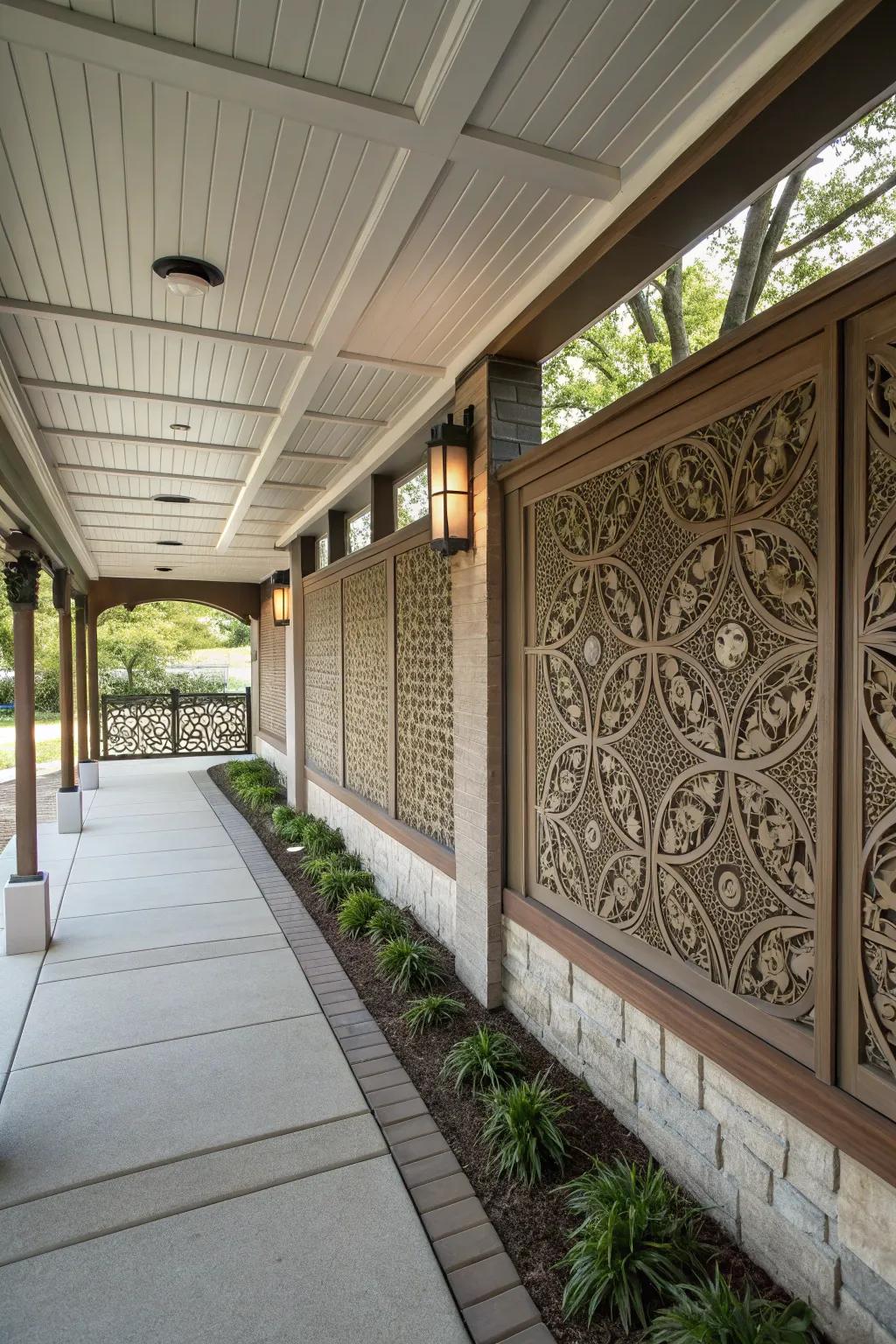 Add character to your under-deck area with decorative paneling.