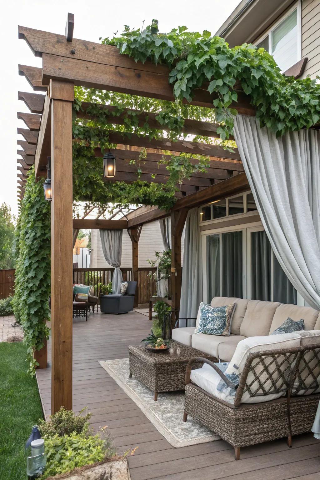 Enhance your outdoor space with a stylish pergola for added shade.
